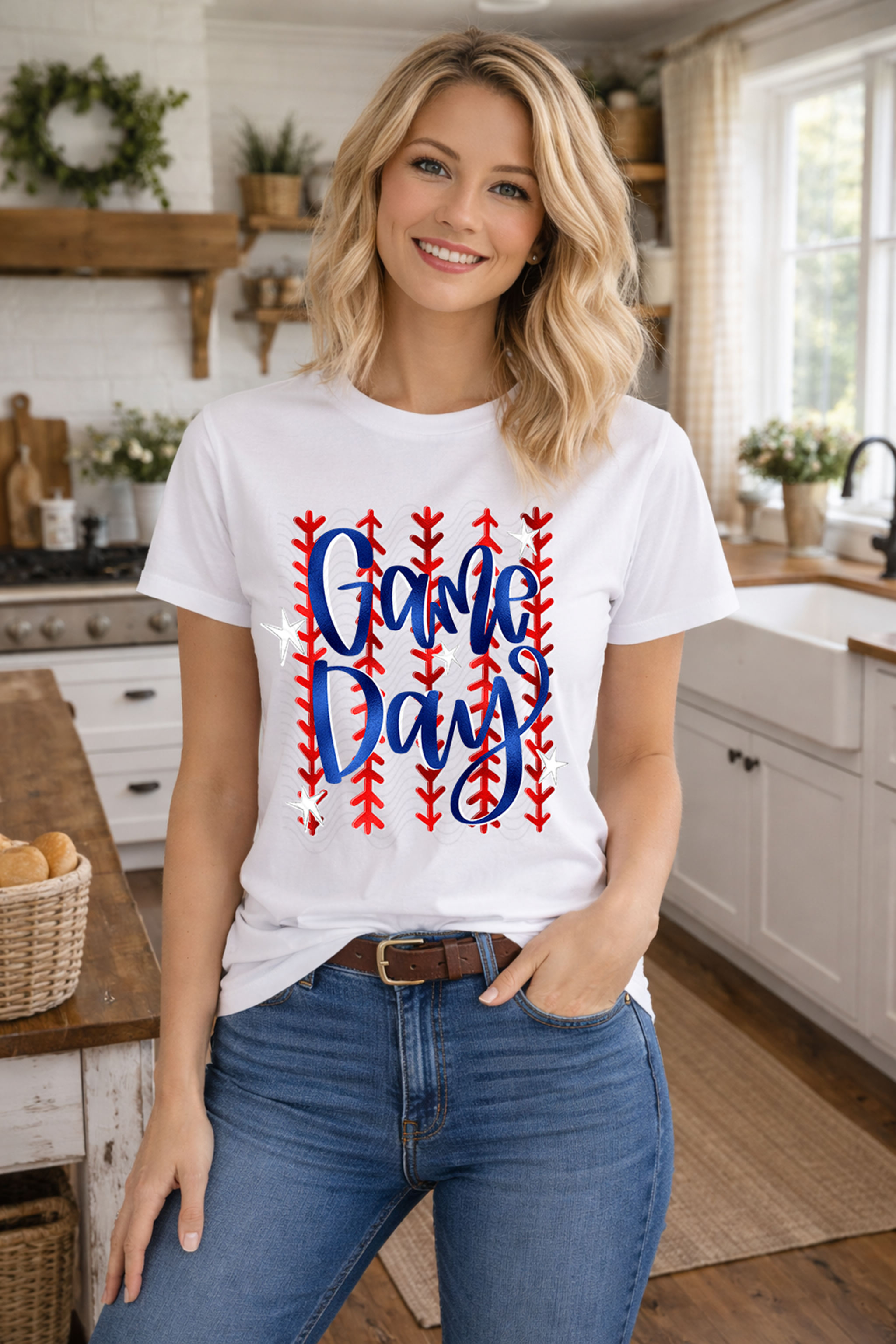 Game Day Red White and Blue