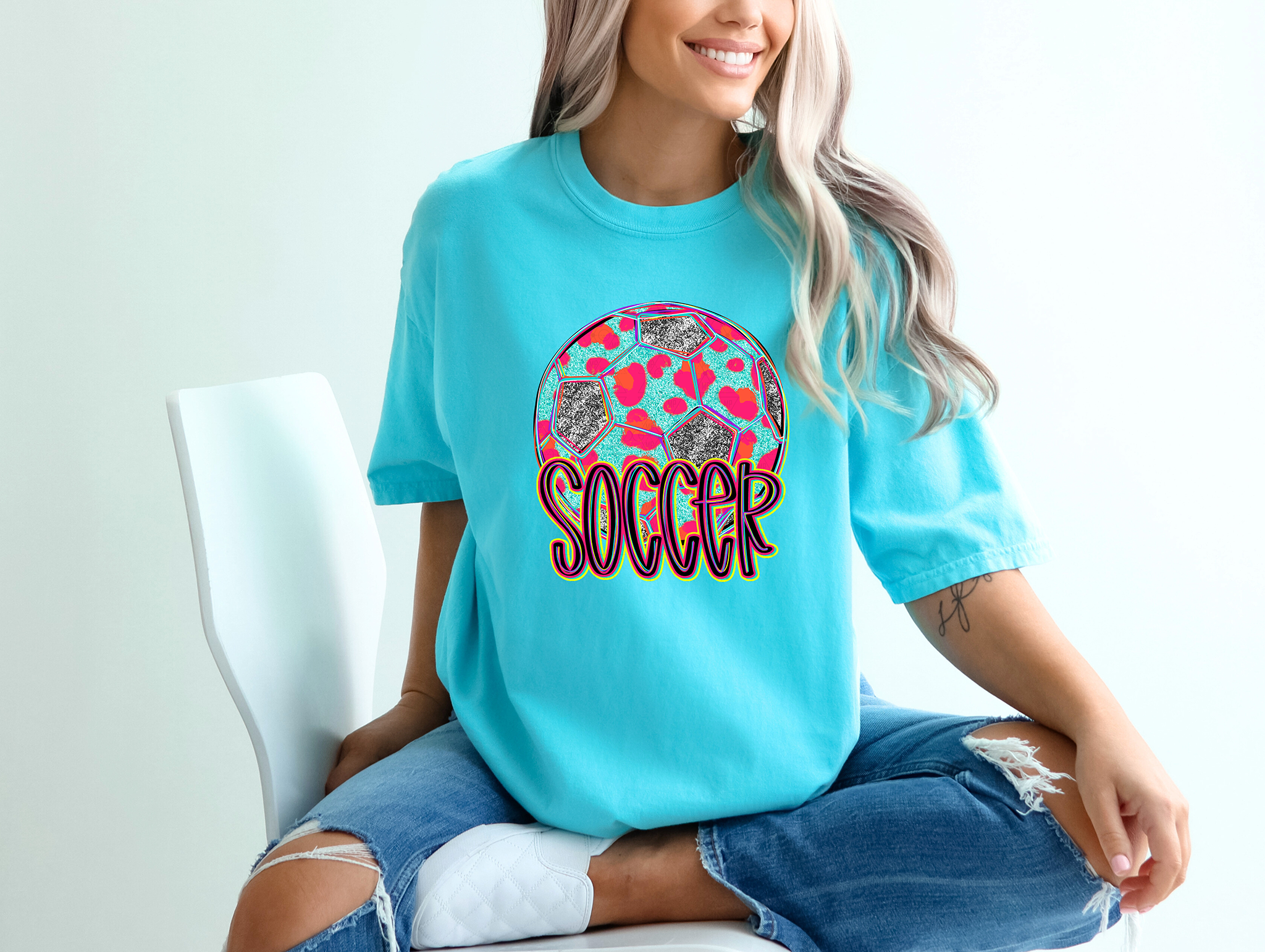 Leopard Neon Soccer