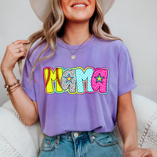 Load image 1 in gallery view. Bright Softball Mama