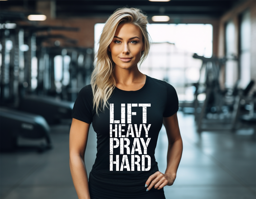 Load image 1 in gallery view. Lift Heavy Pray Hard