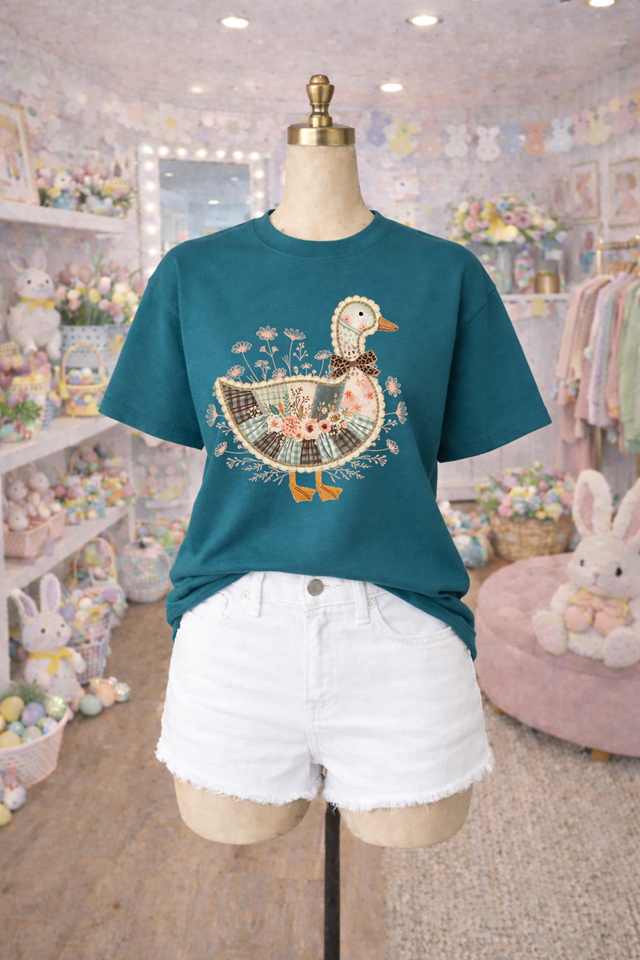 Boho Patchwork Goose