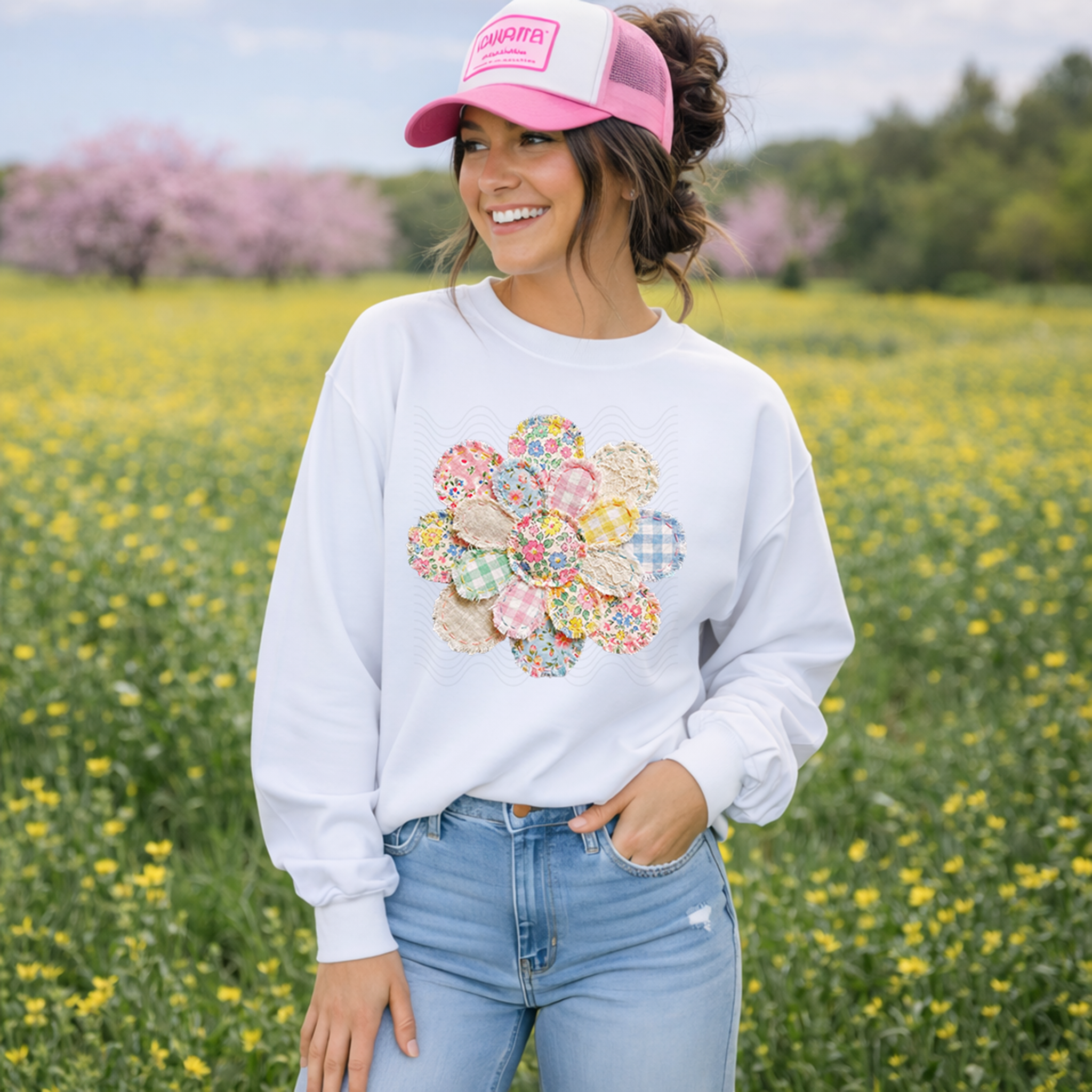 Spring Patchwork Daisy