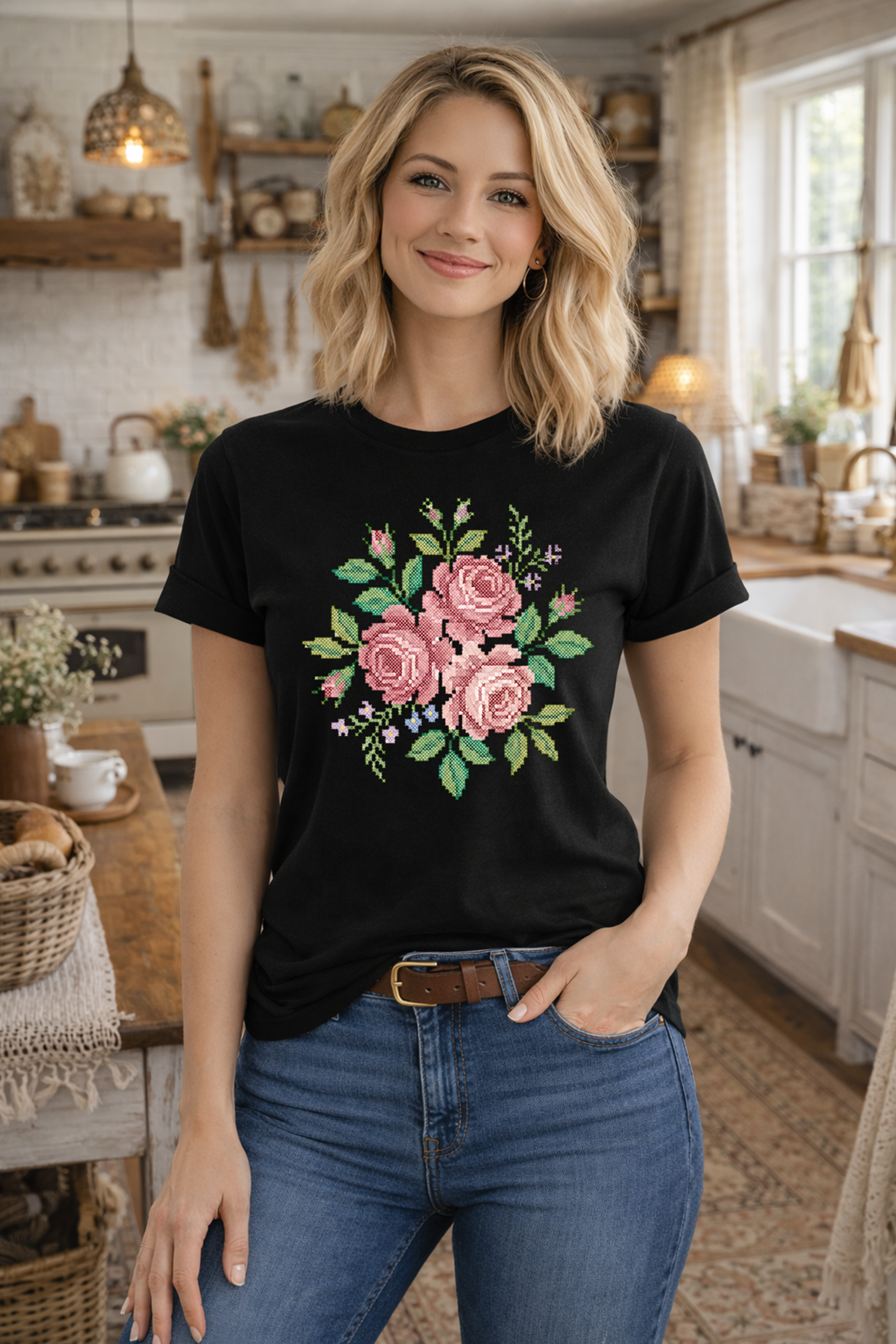 Cross Stitched Flowers