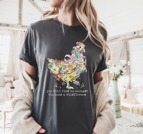 Load image 1 in gallery view. You Will Find Me Amongst The Hens and Wildflowers