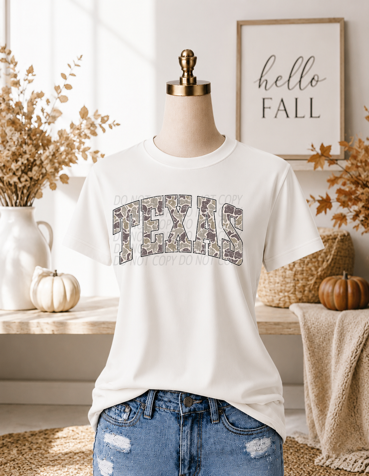 Distressed Camo Texas