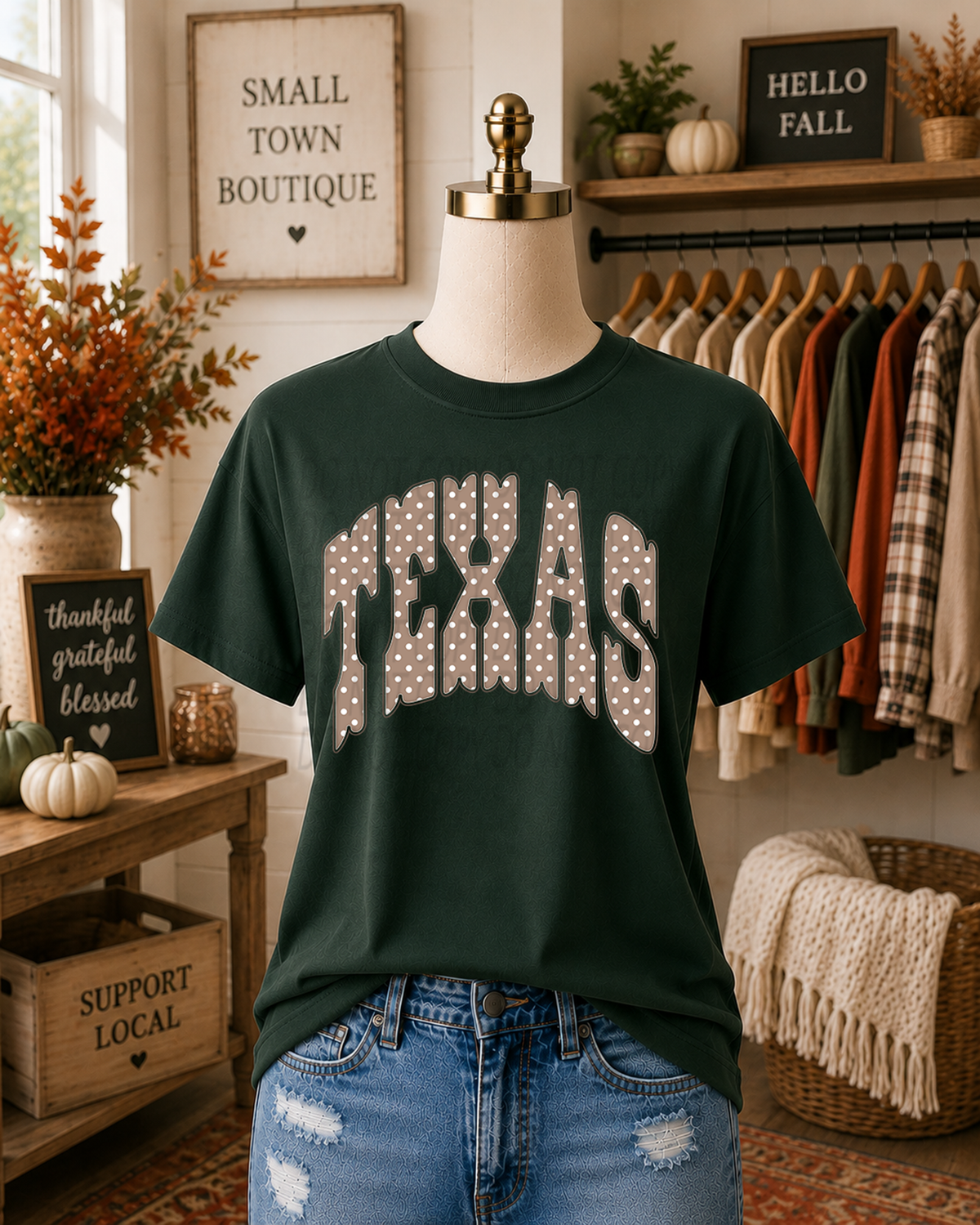 Brown Polka Dot Texas