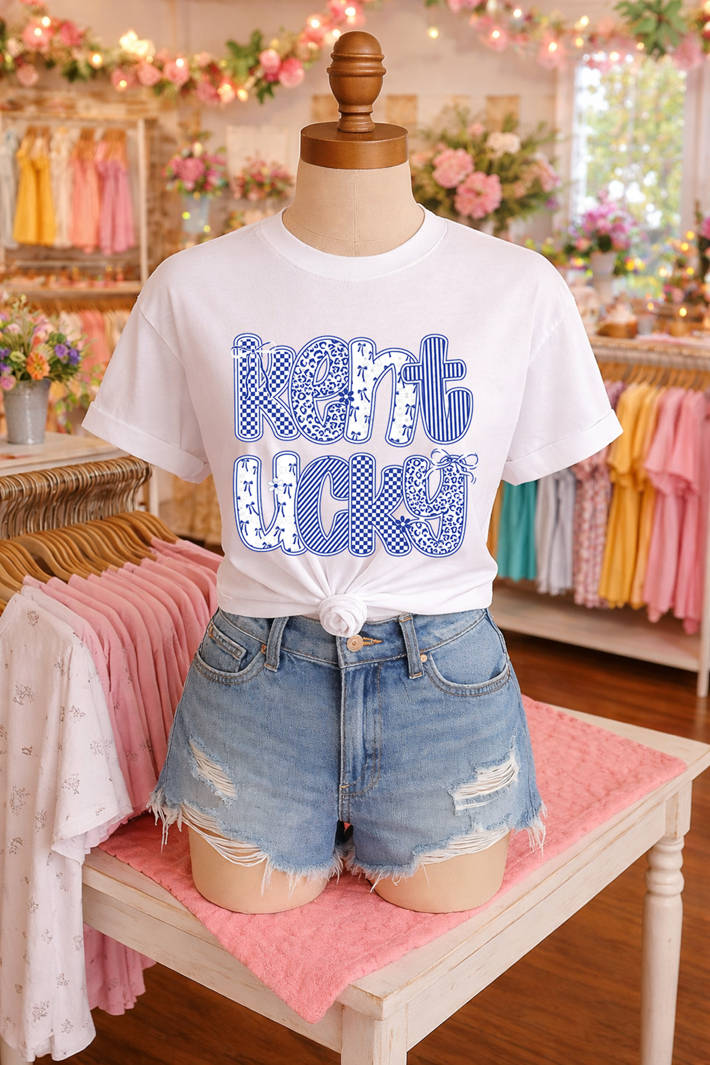 Kentucky Doodle White Outline