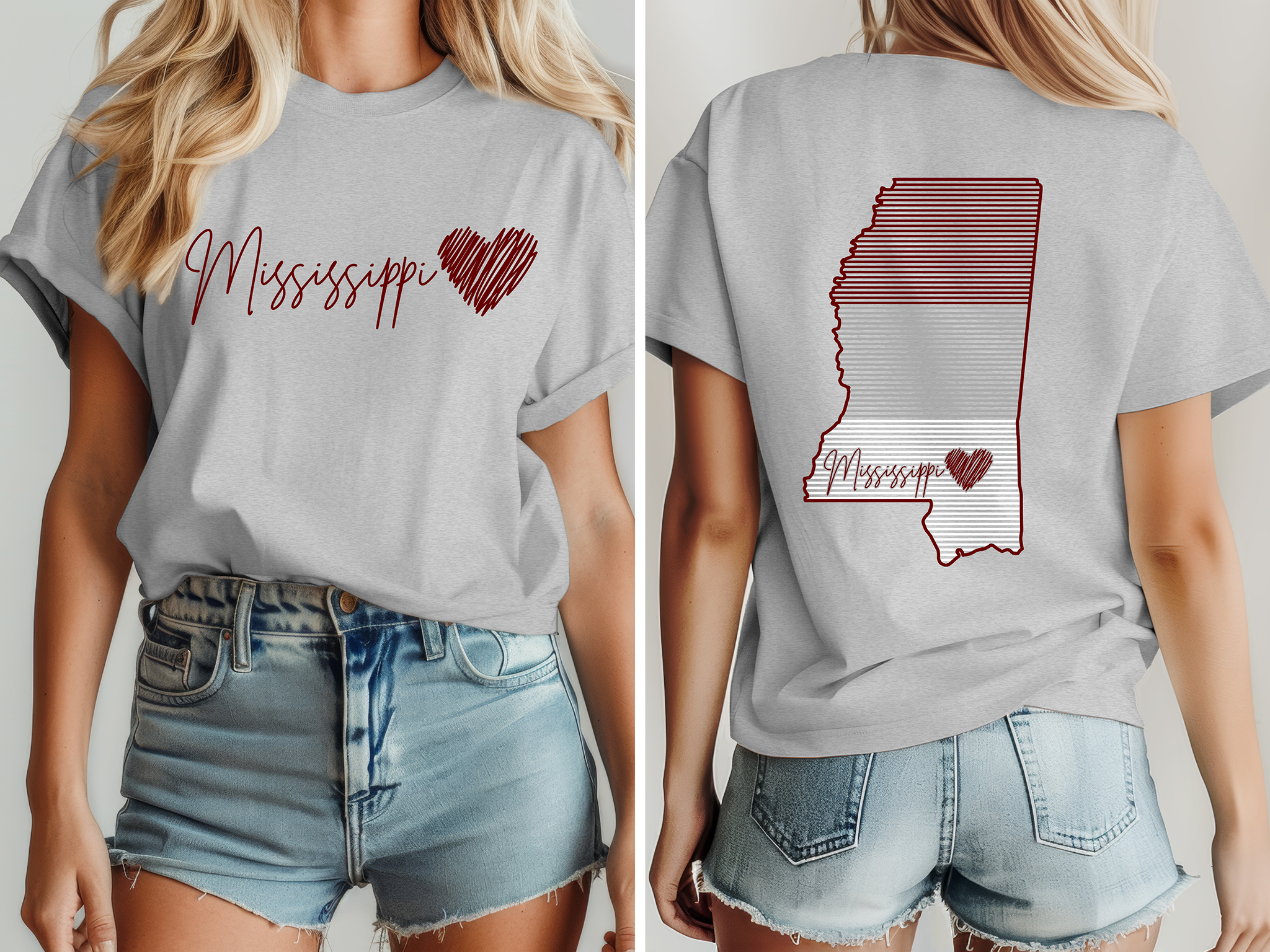 Line Mississippi (Maroon & Gray)