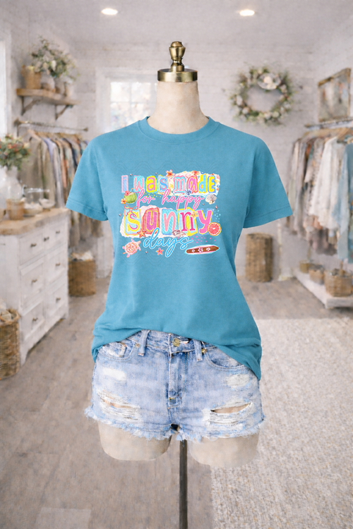 Load image 1 in gallery view. I Was Made For Happy Sunny Days