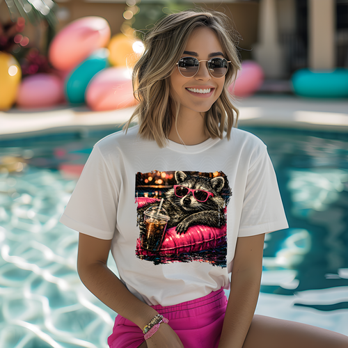 Load image 1 in gallery view. Sassy Pool Raccoon