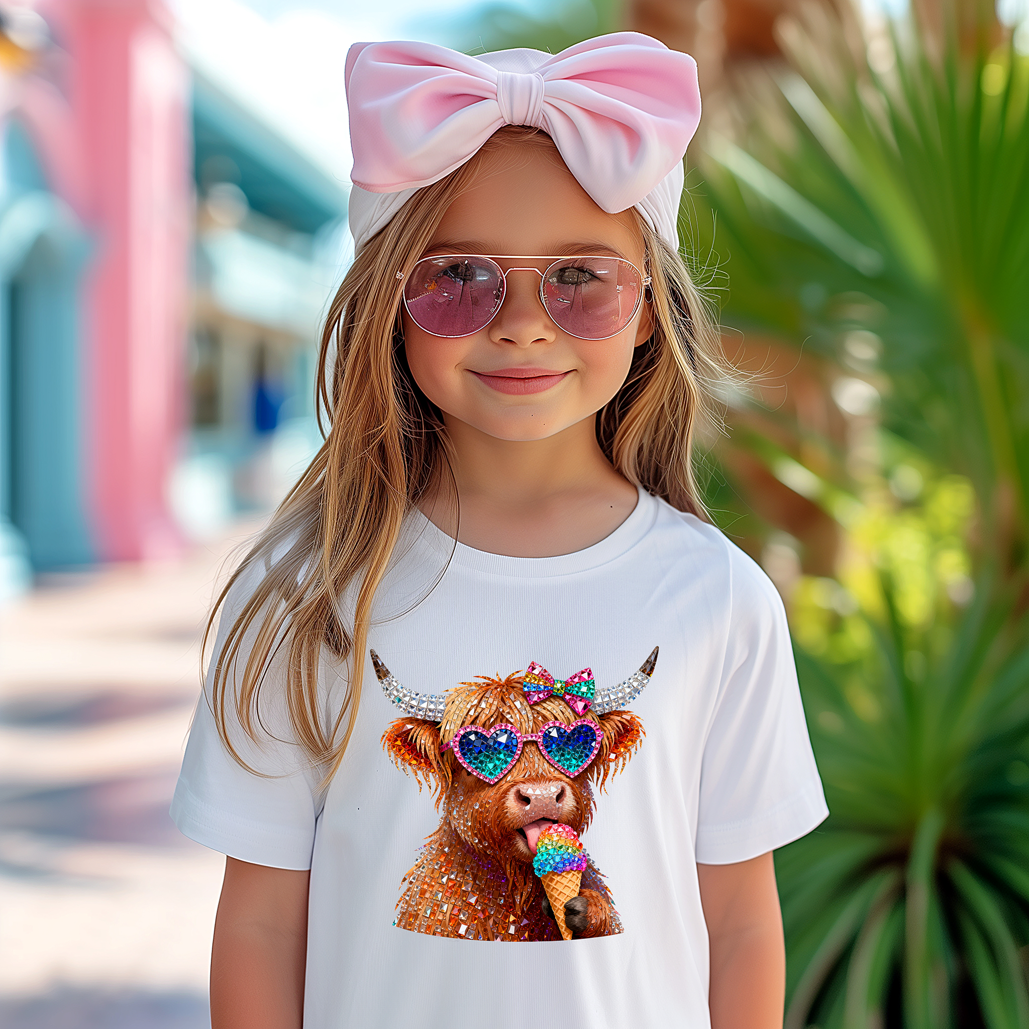 Summer Rhinestone Cow