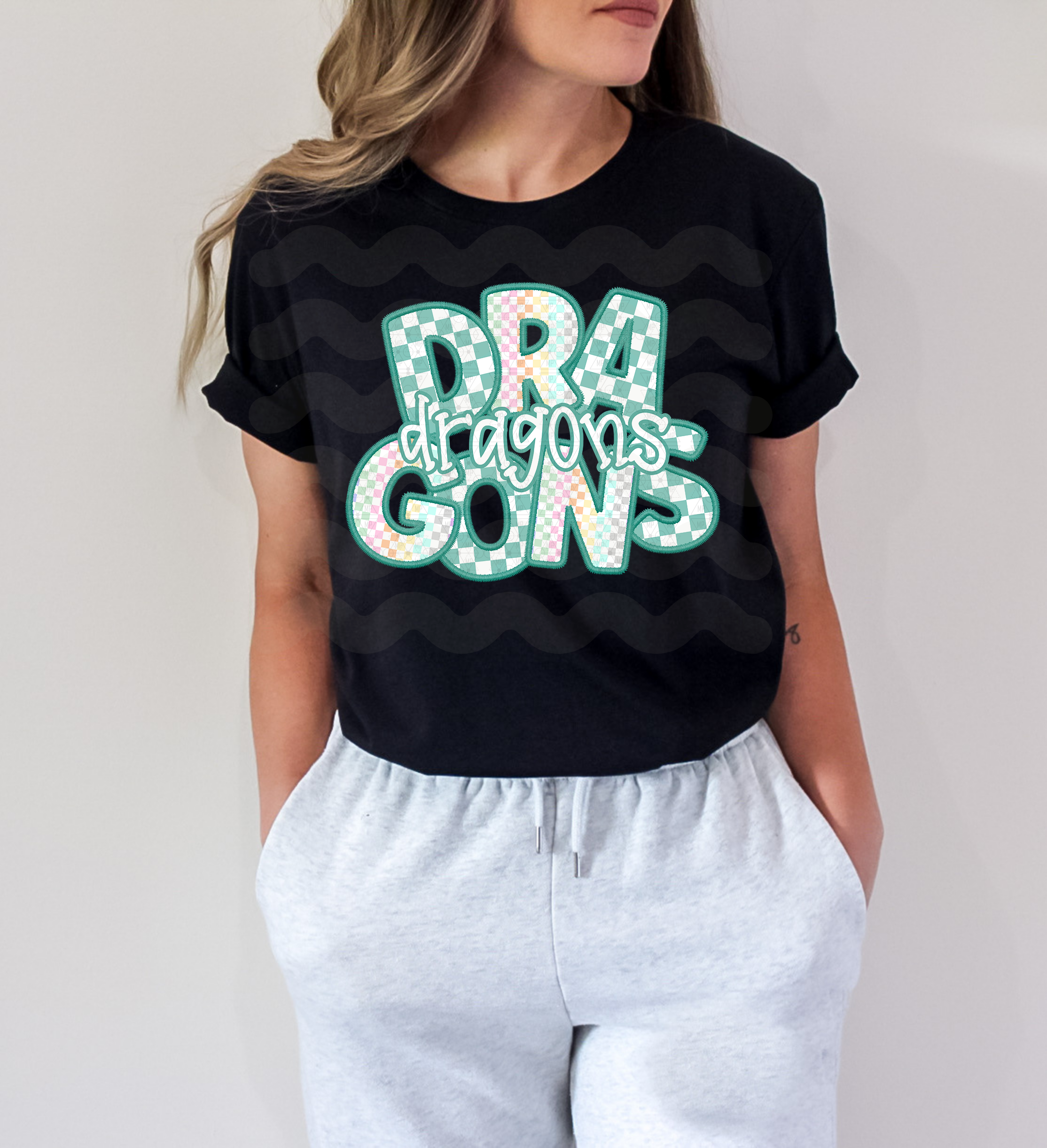 Checkered Teal Dragons