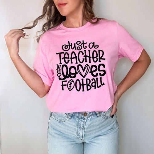Load image 1 in gallery view. Just A Teacher Who Loves Football