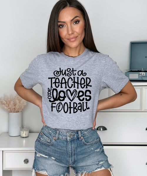 Load image 1 in gallery view. Just A Teacher Who Loves Football