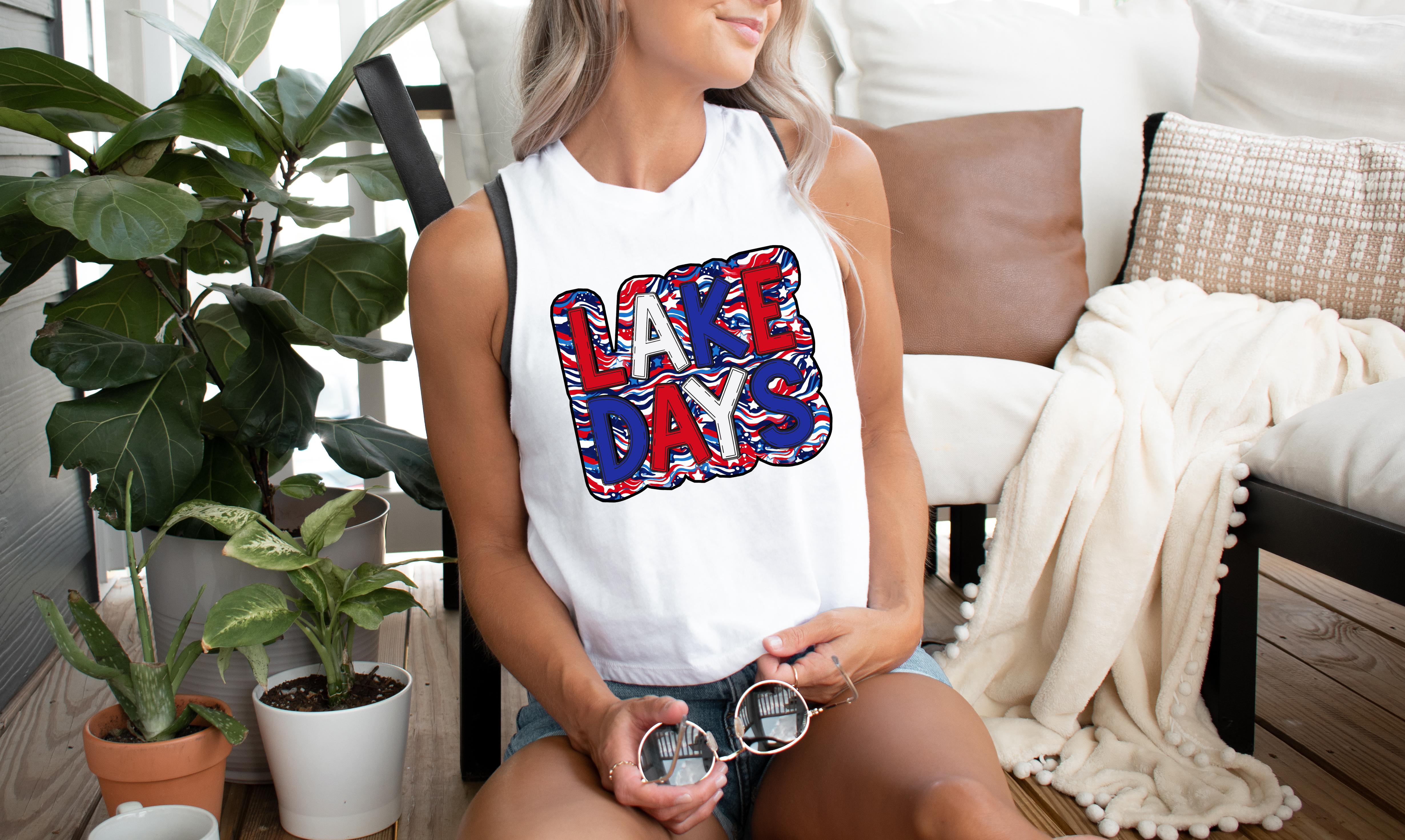 Lake Days Red White & Blue