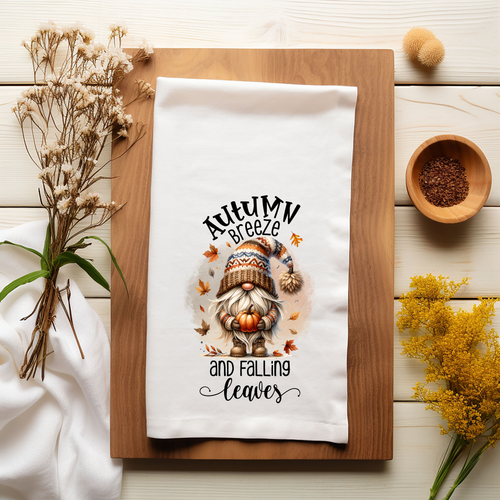 Load image 1 in gallery view. Autumn Breeze And Fall Leaves Tea Towel