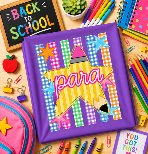 Load image 1 in gallery view. Colorful Checkered Pencil Star Staff