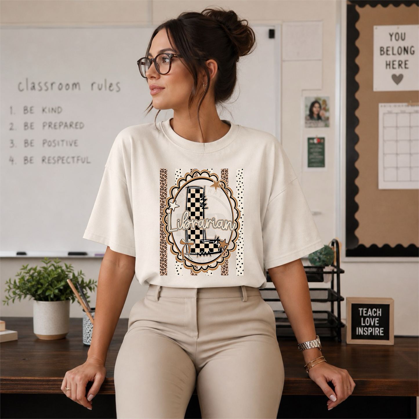 Boho Stripe School Staff