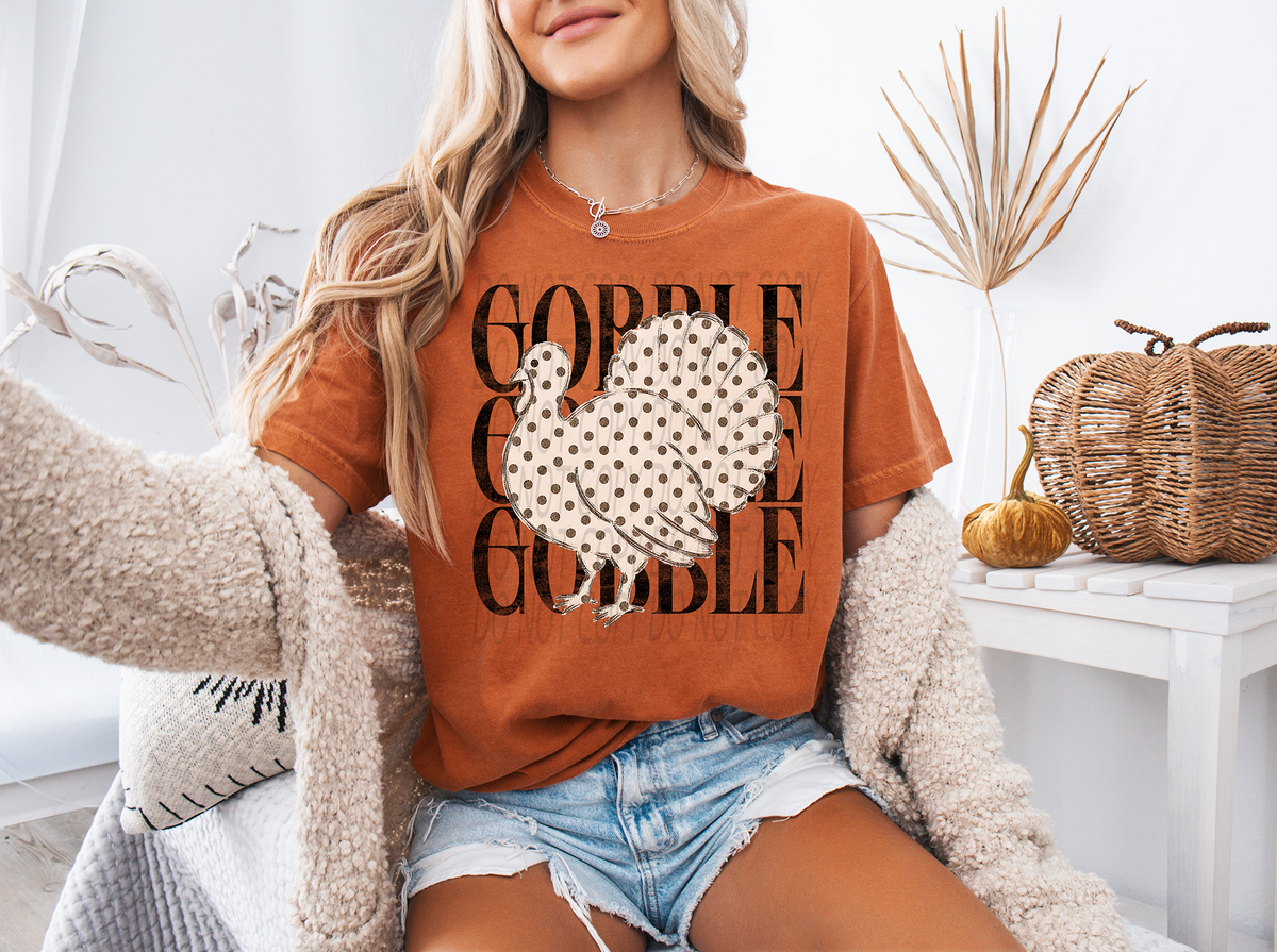 Gobble Gobble Polka Dot Turkey