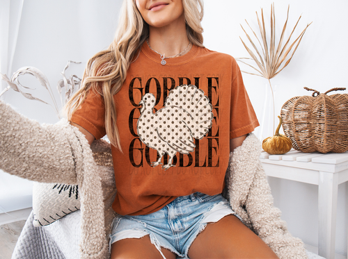 Load image 1 in gallery view. Gobble Gobble Polka Dot Turkey