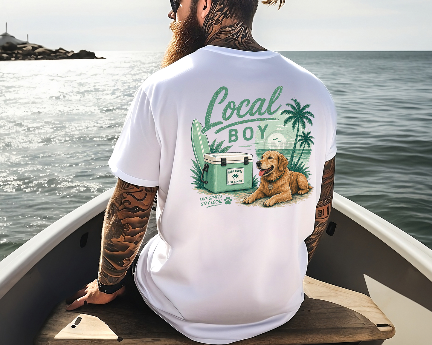 Local Boy Beach Dog