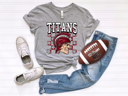 Load image 1 in gallery view. Checkered Titans Maroon