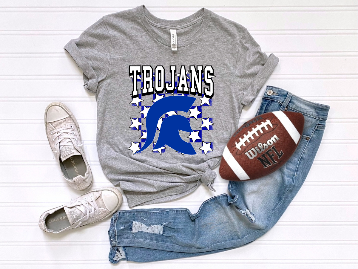 Checkered Trojans Blue