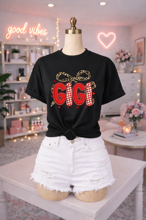 Load image 1 in gallery view. Valentine Leopard Bow Gigi