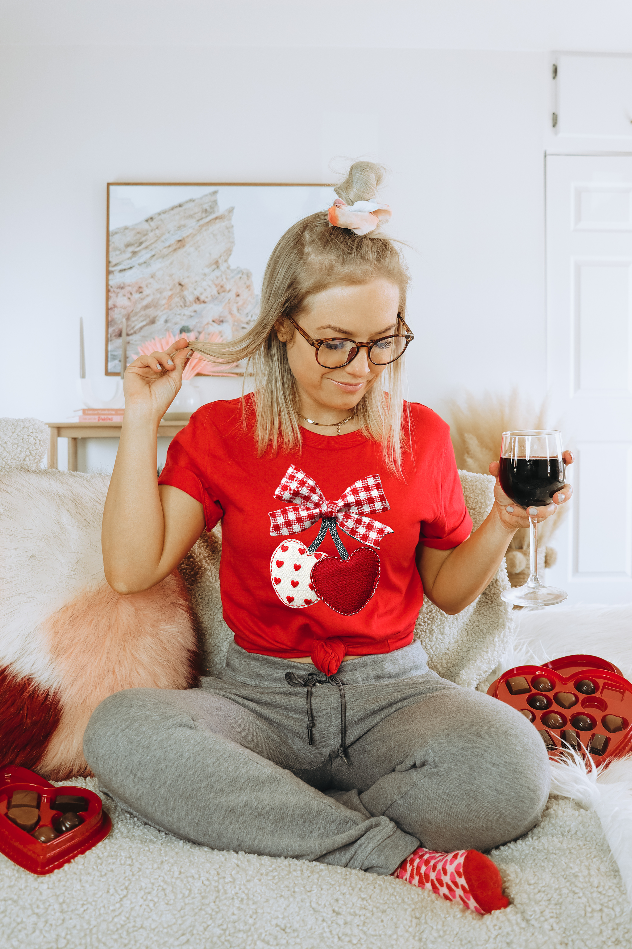 Crochet Cherry Hearts