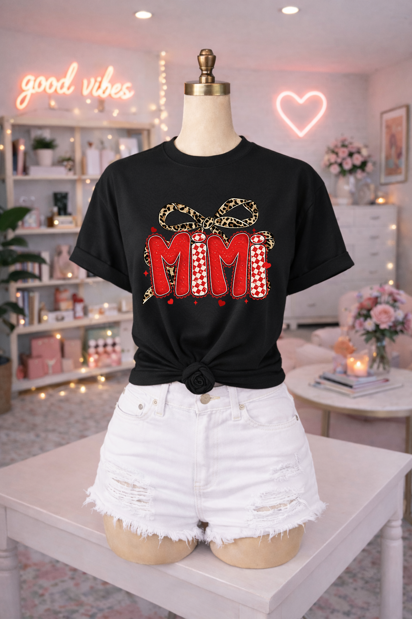 Valentine Leopard Bow Mimi