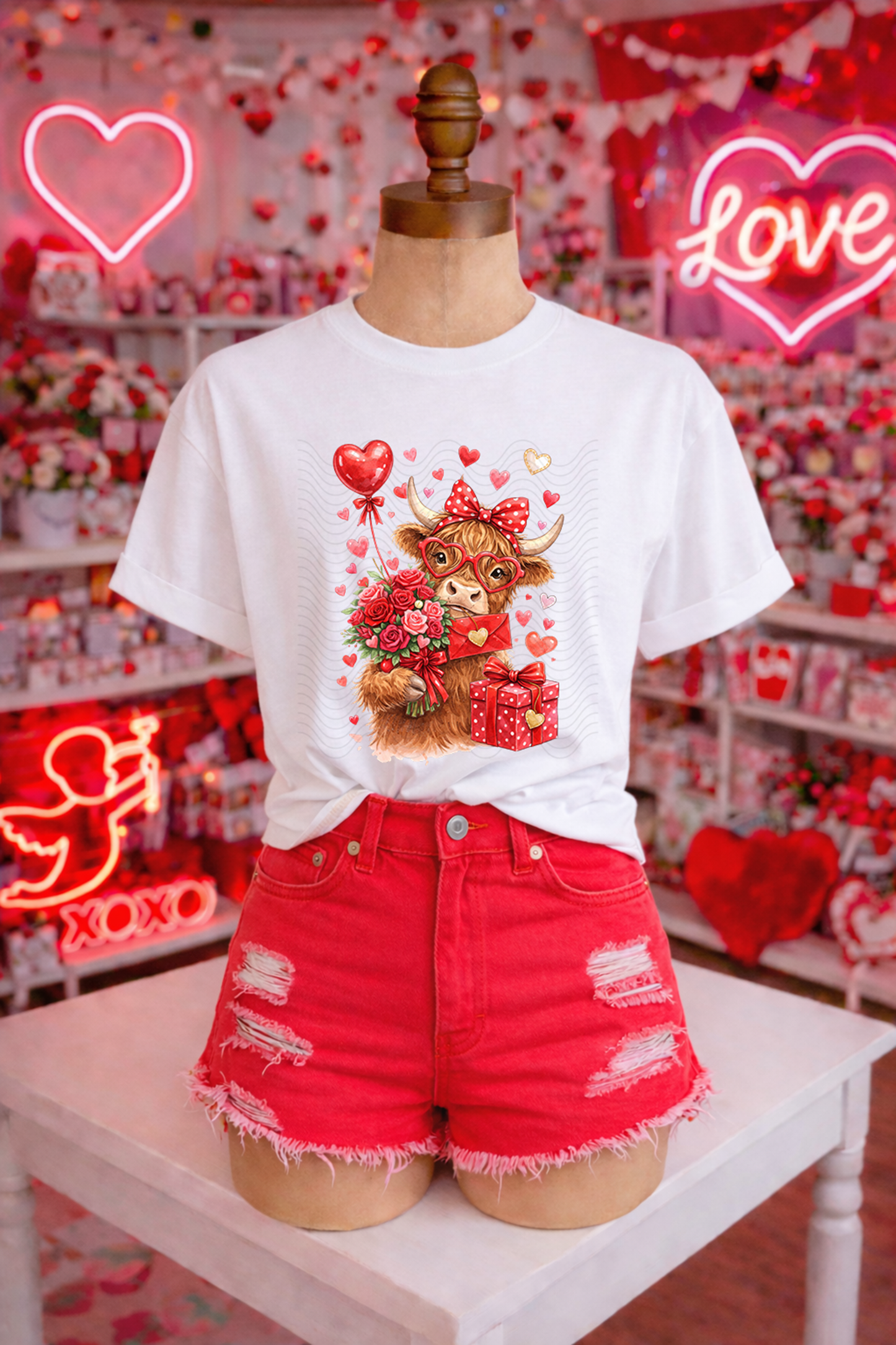 Valentine Highland with Gifts