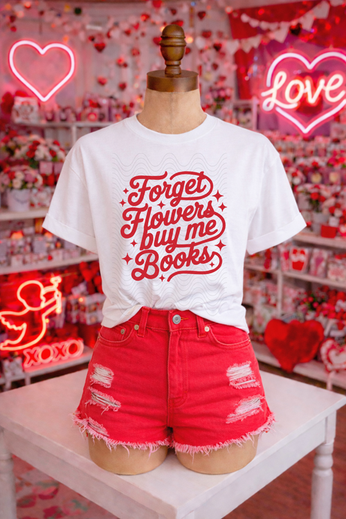 Load image 1 in gallery view. Forget Flowers Buy Me Books