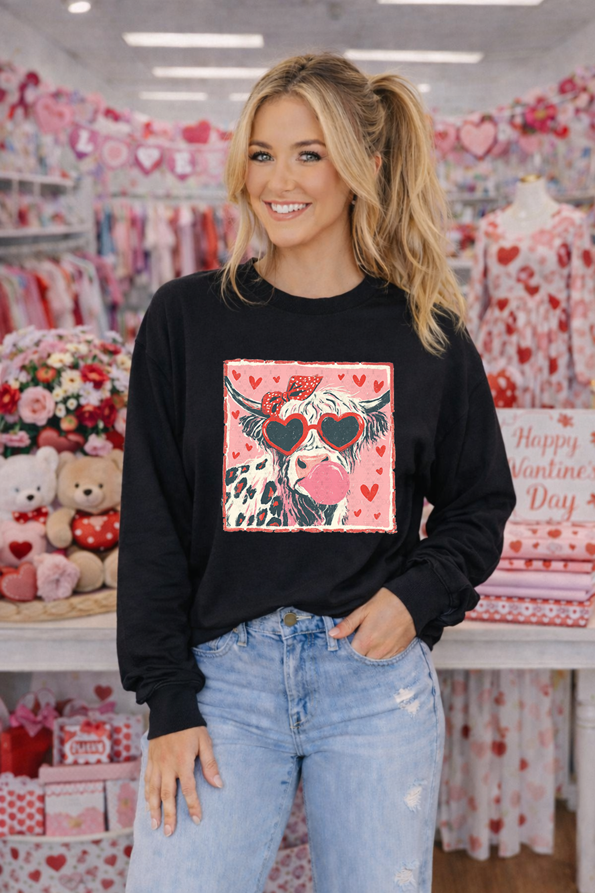 Boho Bubble Gum Cow