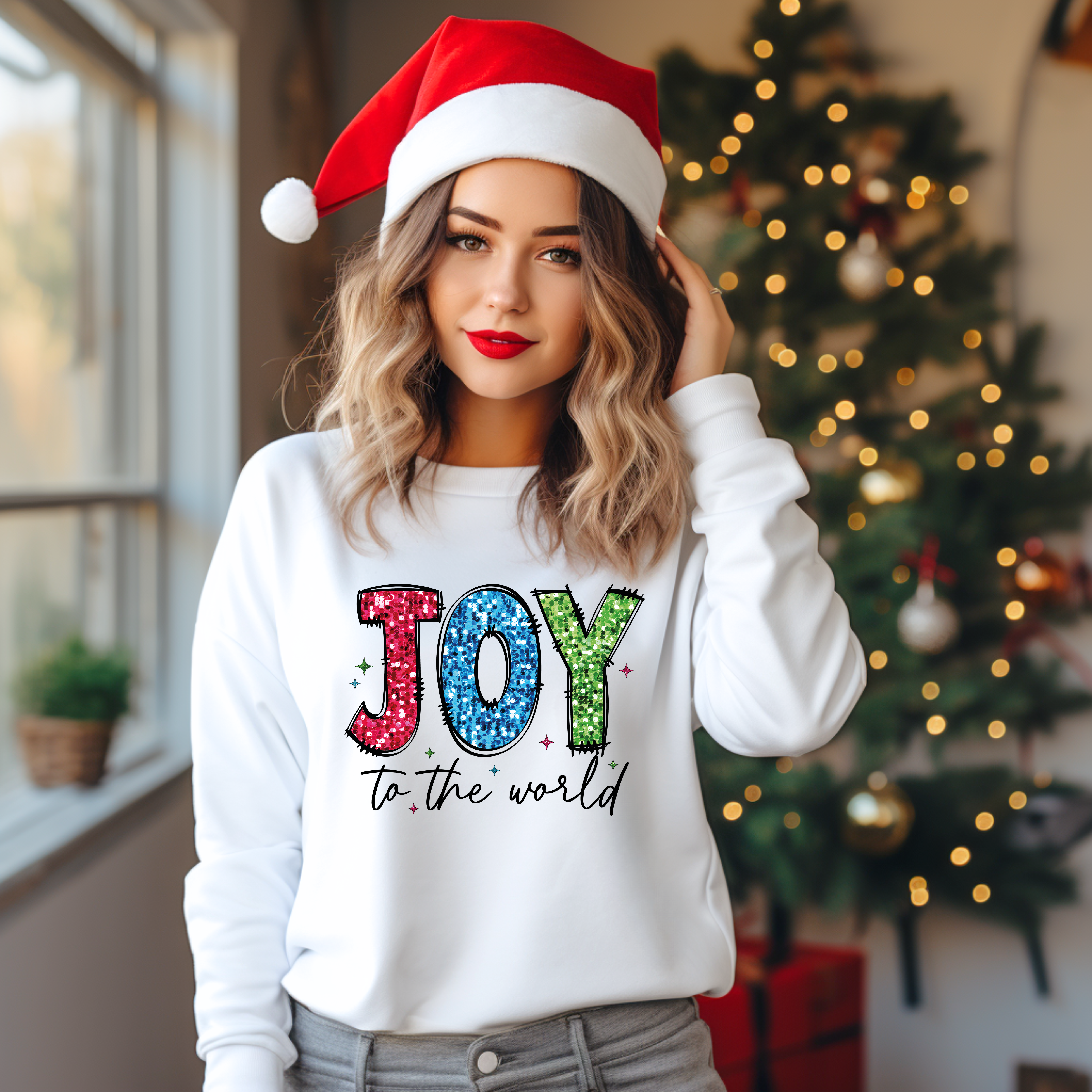 Faux Sparkle Joy To the World