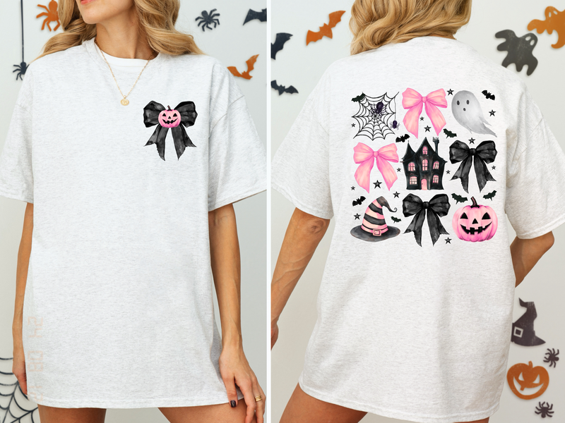 Black and Pink Haunted Halloween