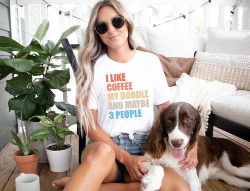 Load image 1 in gallery view. I Like Coffee My Doodle And Maybe 3 People