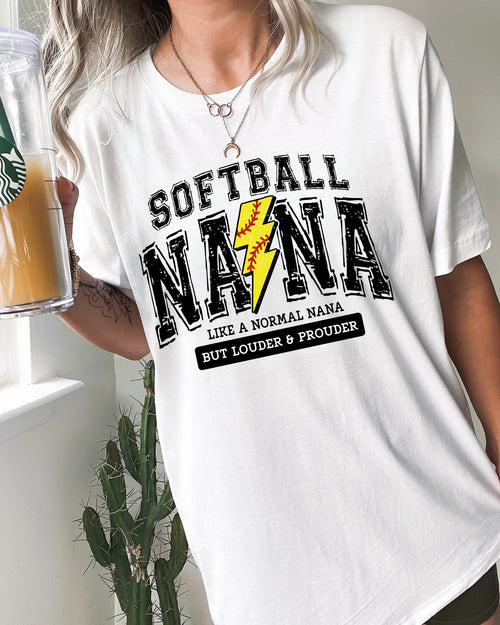 Load image 1 in gallery view. Softball Nana Louder and Prouder