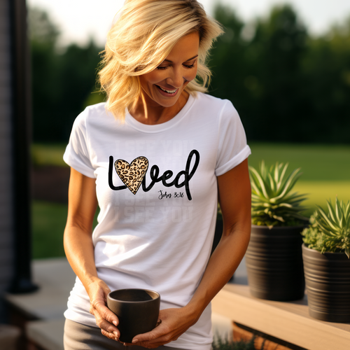 Load image 1 in gallery view. Leopard Heart Loved John 3:16