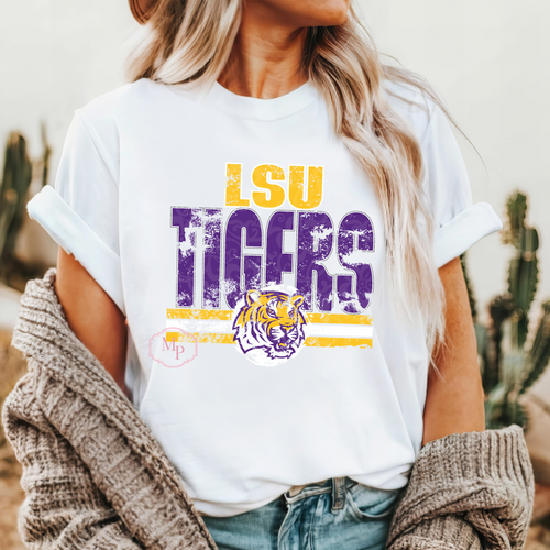 Load image 1 in gallery view. Distressed LSU Tigers