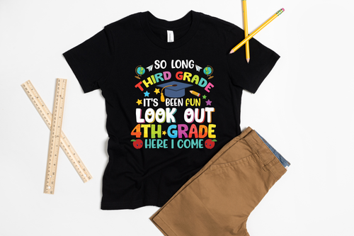 Load image 1 in gallery view. So Long Third Grade It's Been Fun Look Out 4th Grade Here I Come