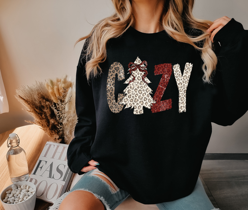 Load image 1 in gallery view. Cozy with Leopard Christmas Tree