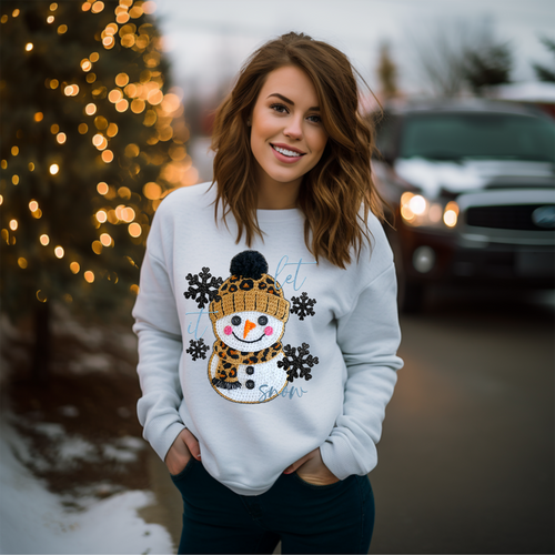 Load image 1 in gallery view. Let It Snow Yarn Snowman