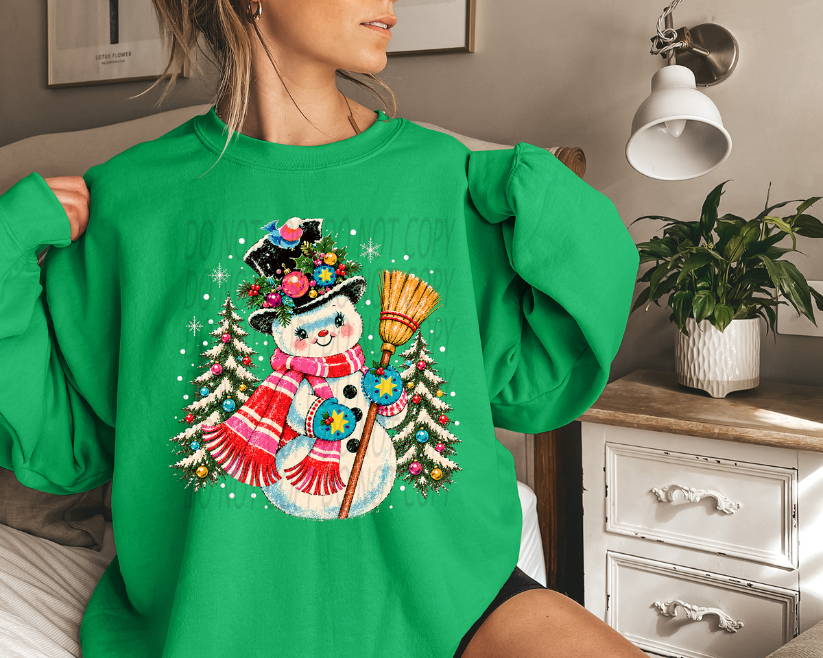 Vintage Cartoon Snowman