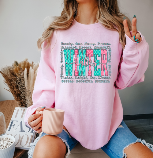 Load image 1 in gallery view. Teal and Pink Winter Vibes