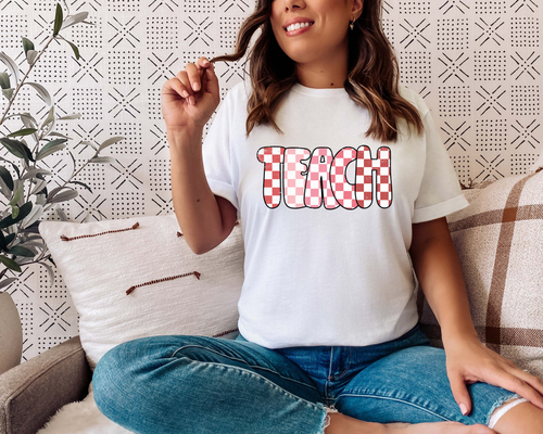 Load image 1 in gallery view. Checkered Teach Valentines