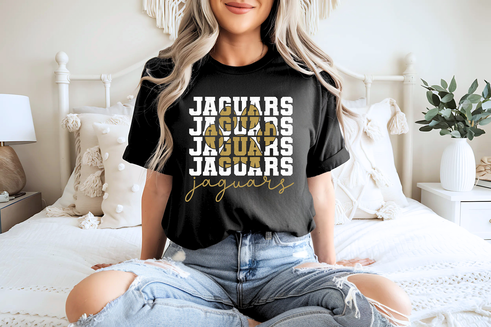 Jaguars White Gold Paw