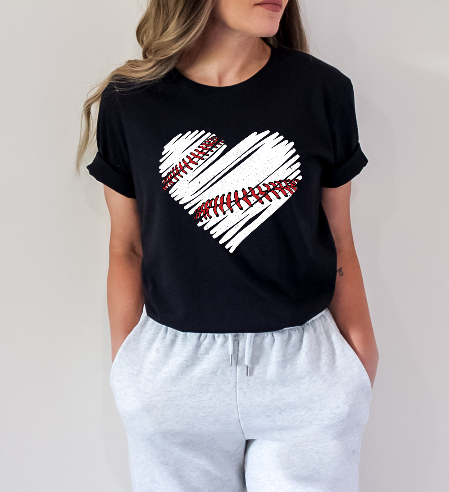 Distressed Heart Baseball
