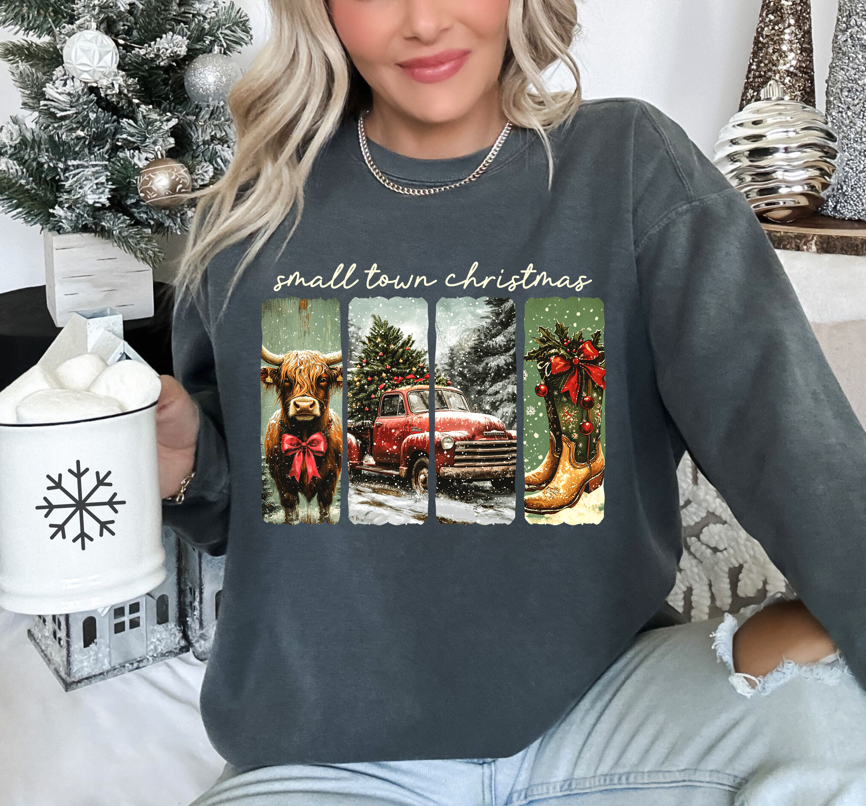 Distressed Small Town Christmas