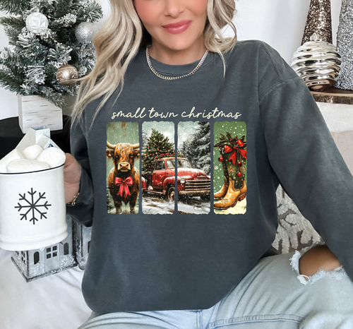 Load image 1 in gallery view. Distressed Small Town Christmas