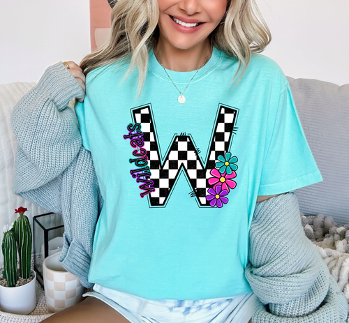 Load image 1 in gallery view. Checkered W Wildcats